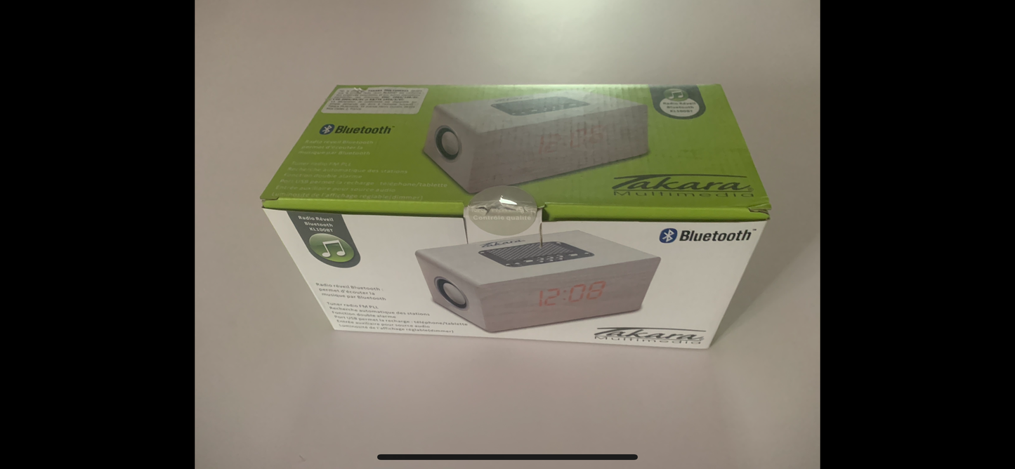 Radio réveil Bluetooth Blanc neuf