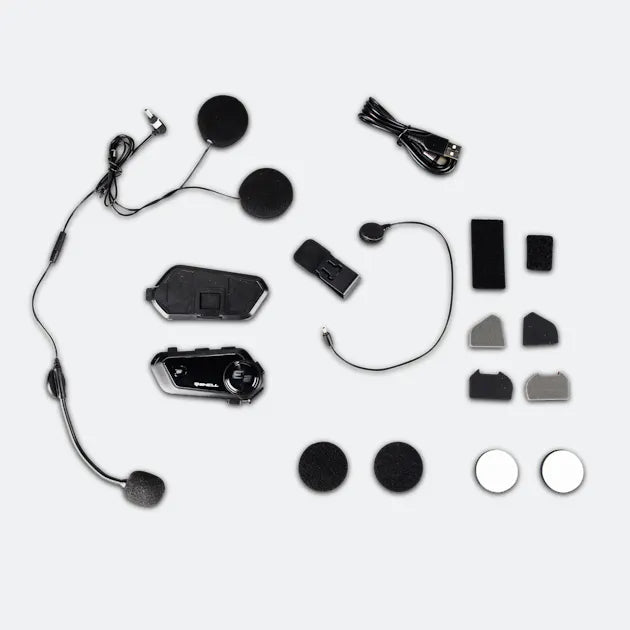 Ensemble Casque Intégral Course Raider Noir Mat + Intercom + Visière Teintée neuf