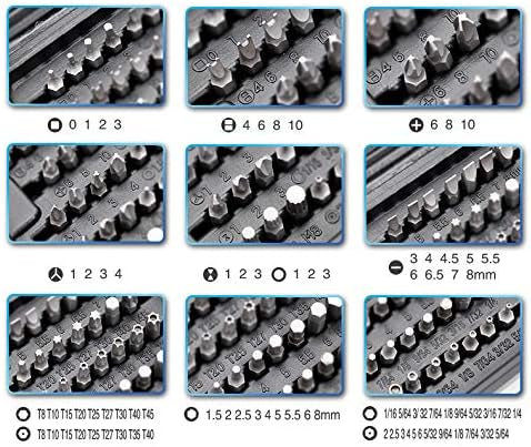 Powerland PT001 100Pcs jeu d'embouts de tournevis Tout usage dans BMC