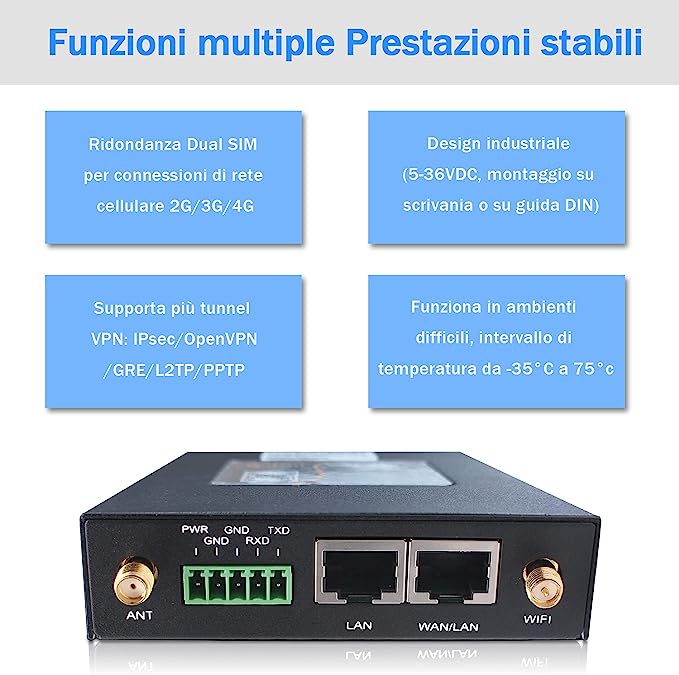 Routeur WiFi Cellulare 4G professionnel Europe avec antenne externe neuf