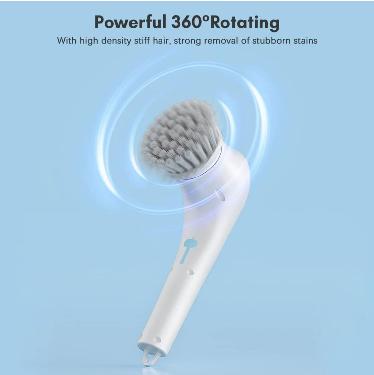 Brosse de Nettoyage Électrique sans Fil, Rotative à Main Multifonctionnelle, avec 5 Têtes, Etanche