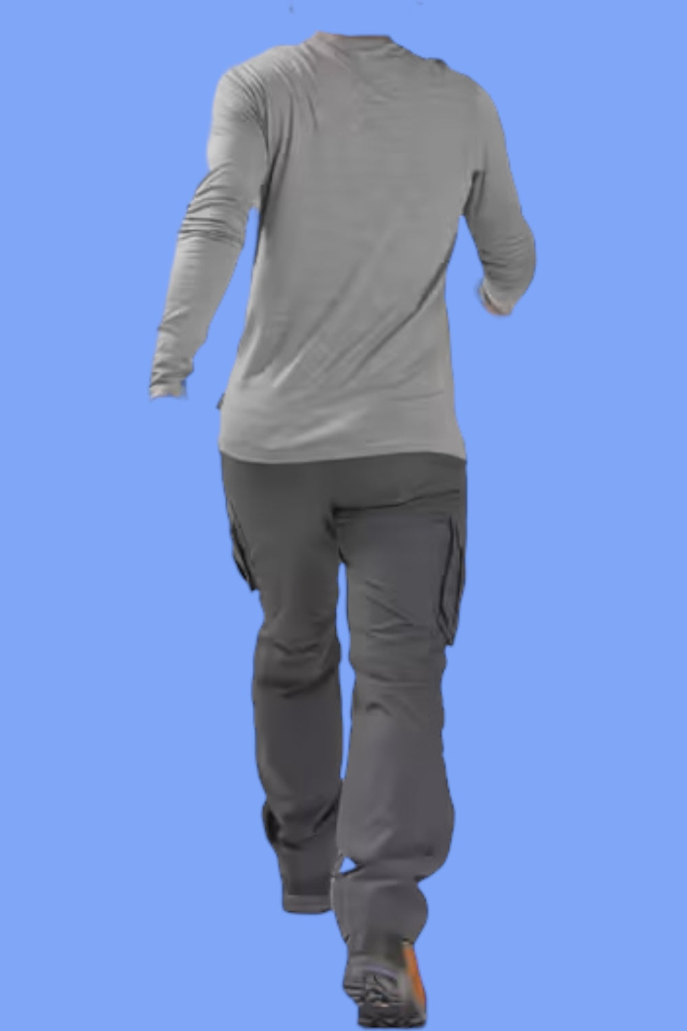 Pantalon cargo trekking - gris homme taille M