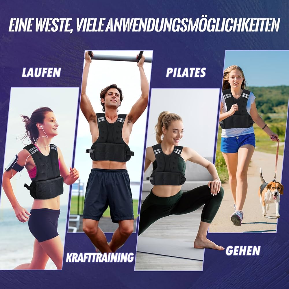 Vailge Gilet lesté de course pour homme et femme - Gilet d'entraînement avec poids pour fitness, musculation, course, cross training