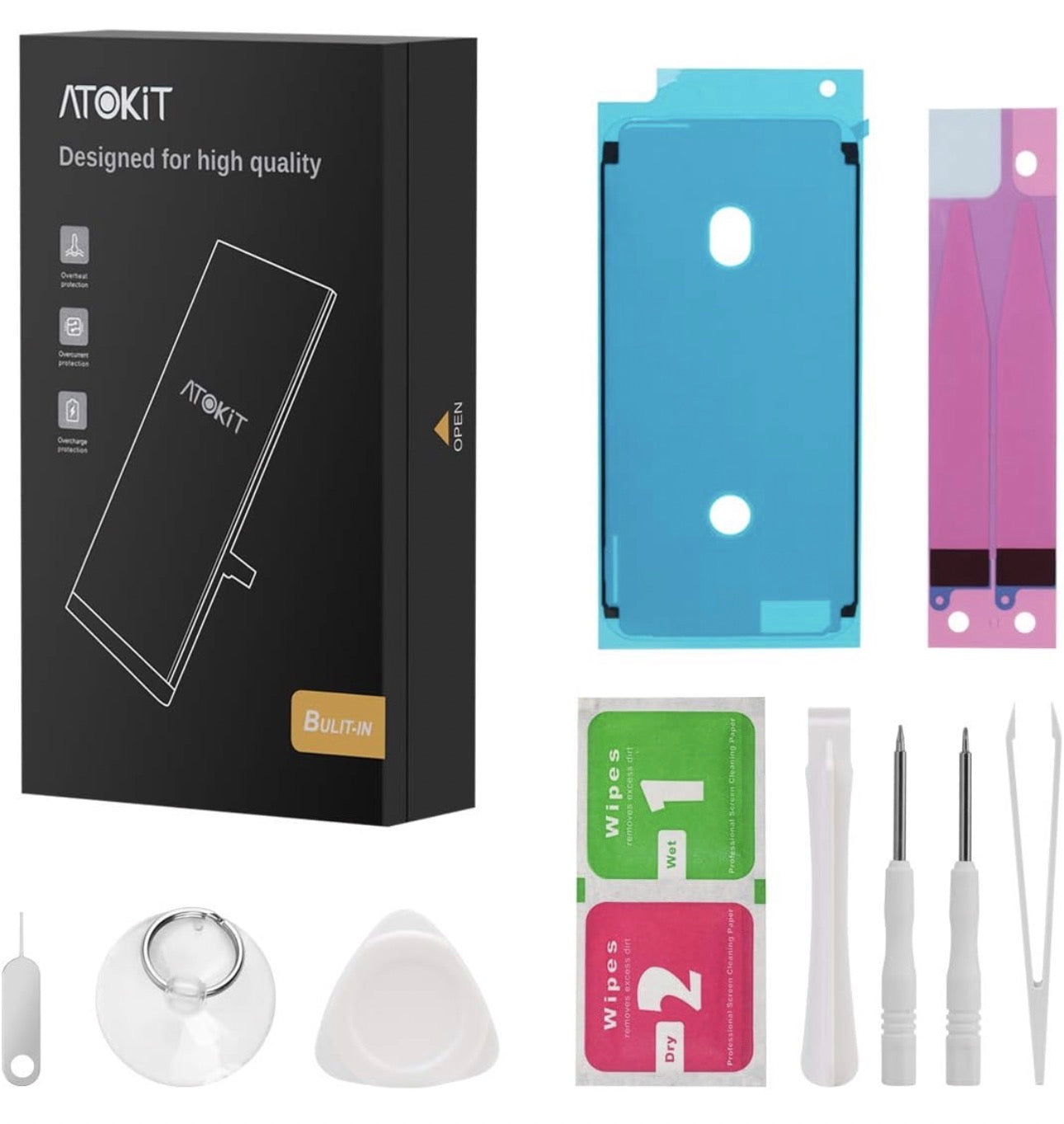 Batterie pour iPhone 6S 2200mAh, ATOKIT Haute Capacité 6S Batterie Interne de Replacement avec Kit D'outils de Réparation Professionnel, Garantie 2 an (iPhone 6S)