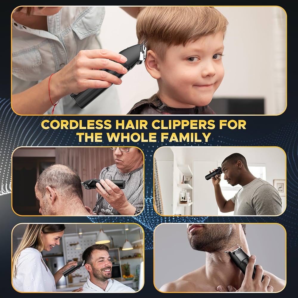 Tondeuse Cheveux Hommes,tondeuse à cheveux professionnelle et tondeuse à barbe pour homme, tondeuse à cheveux contour pour homme, kit de coupe de cheveux, kit de coupe de cheveux, cadeau