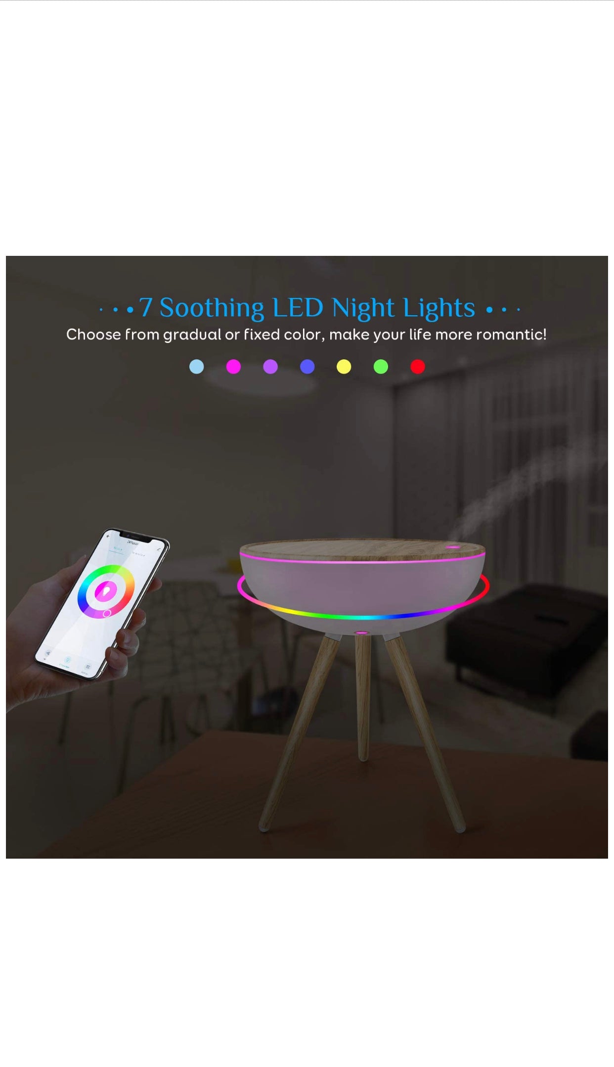 Diffuseur d'Huiles Essentielles Électrique 1000ml wifi compatible avec Alexa et Google home neuf