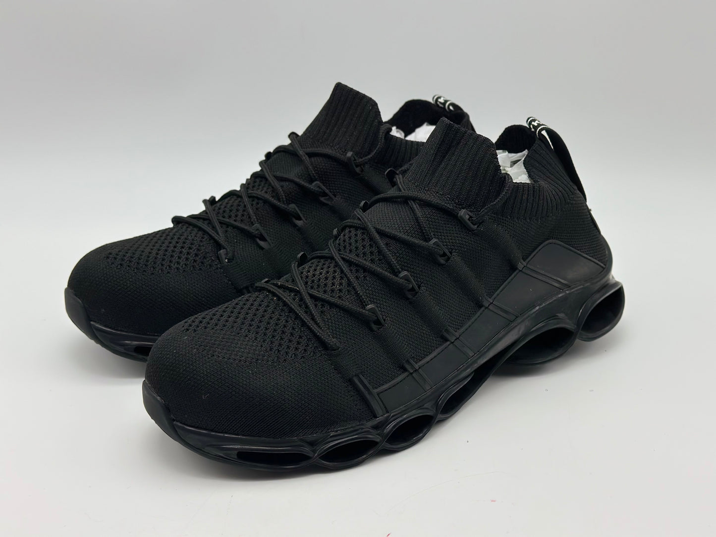 Chaussures de Sécurité Hommes Basket de Securite Femme Protection Acier Amorti Mode Confortable Legere Respirante Chaussure de Chantier(Noir G,44 EU)