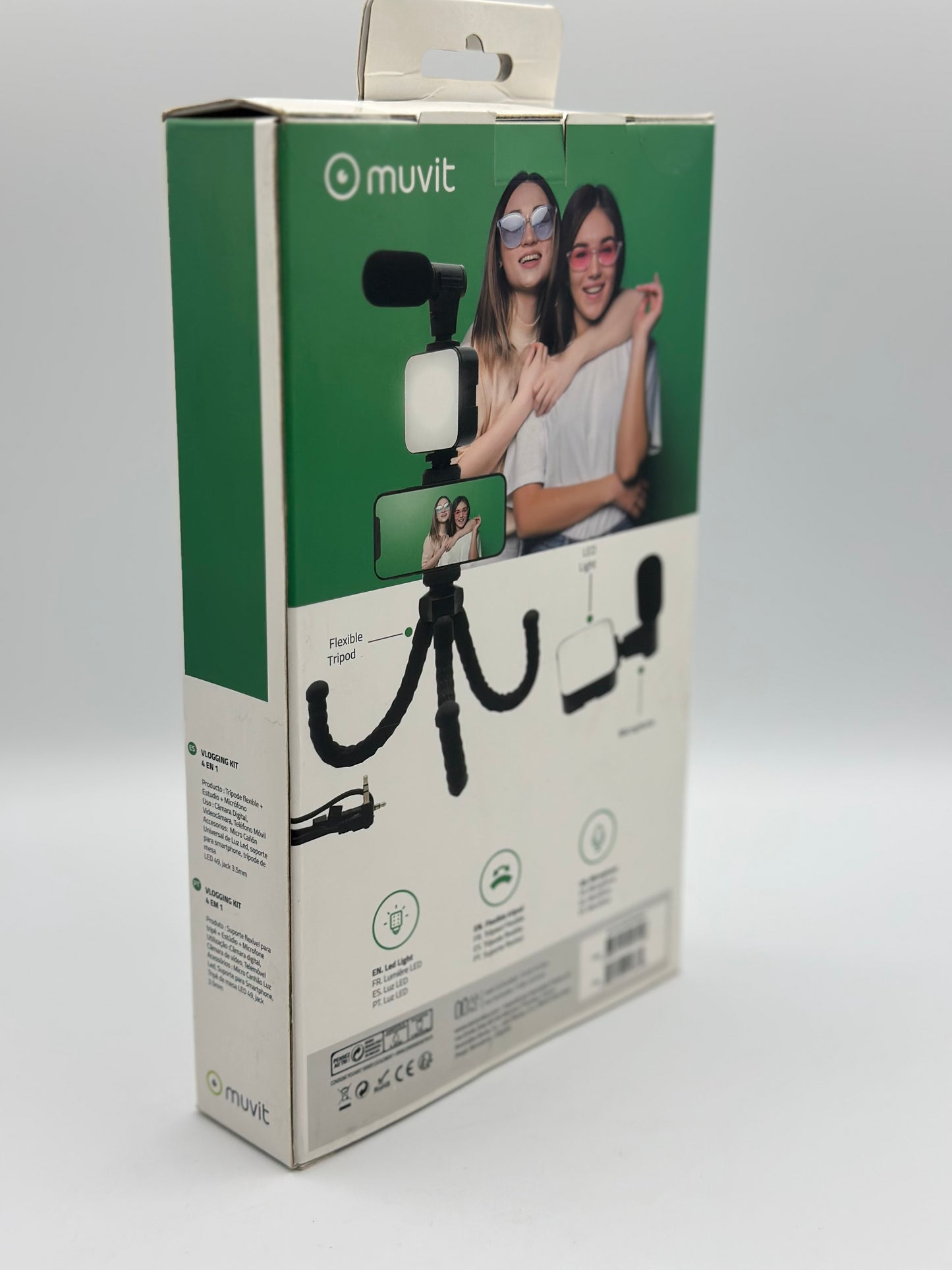 Support VLOGGING KIT 4 en 1 Micro + TREPIED + Support + LED