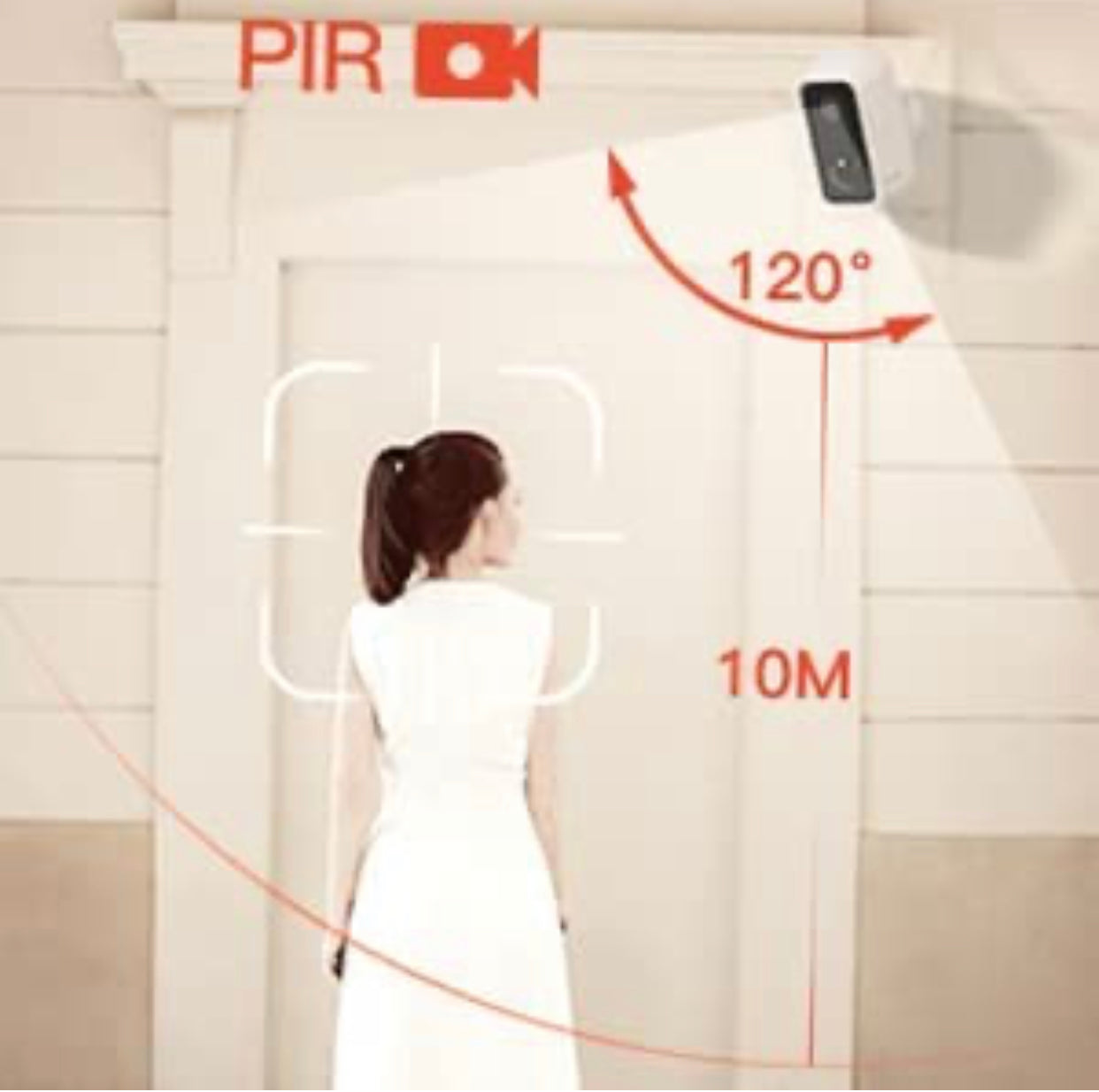 Caméra de sécurité extérieure WiFi sans fil, caméra de sécurité domestique alimentée par batterie rechargeable, vision nocturne