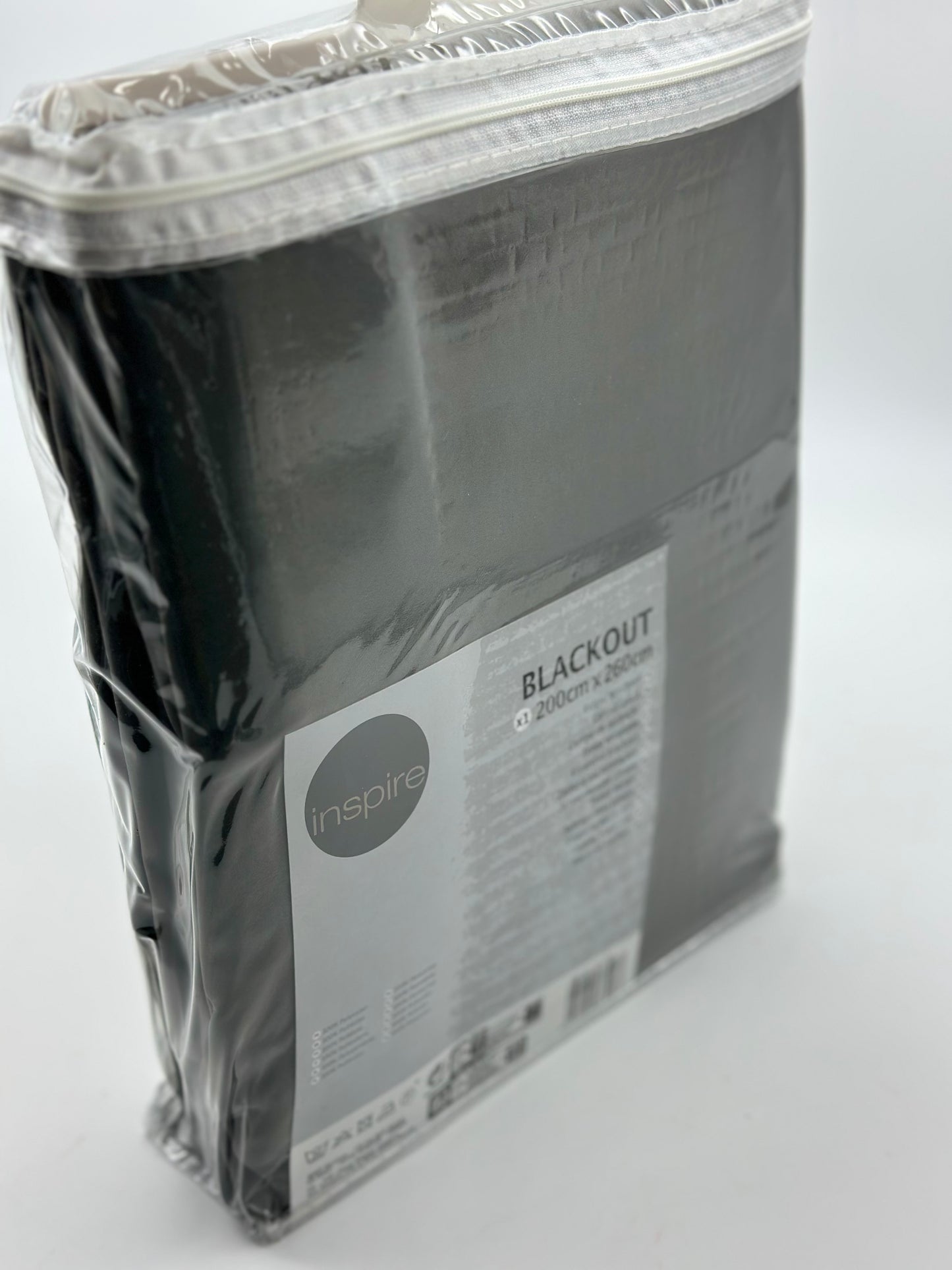 Rideau occultant, Newblackout gris foncé l.200 x H.260 cm