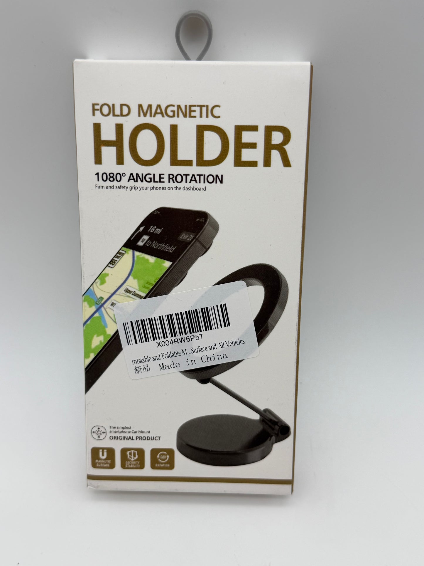 SokolOk Support magnétique pour voiture - Support magnétique pliable à 360° - Compatible avec tous les téléphones, Galaxy, smartphones, iPhone