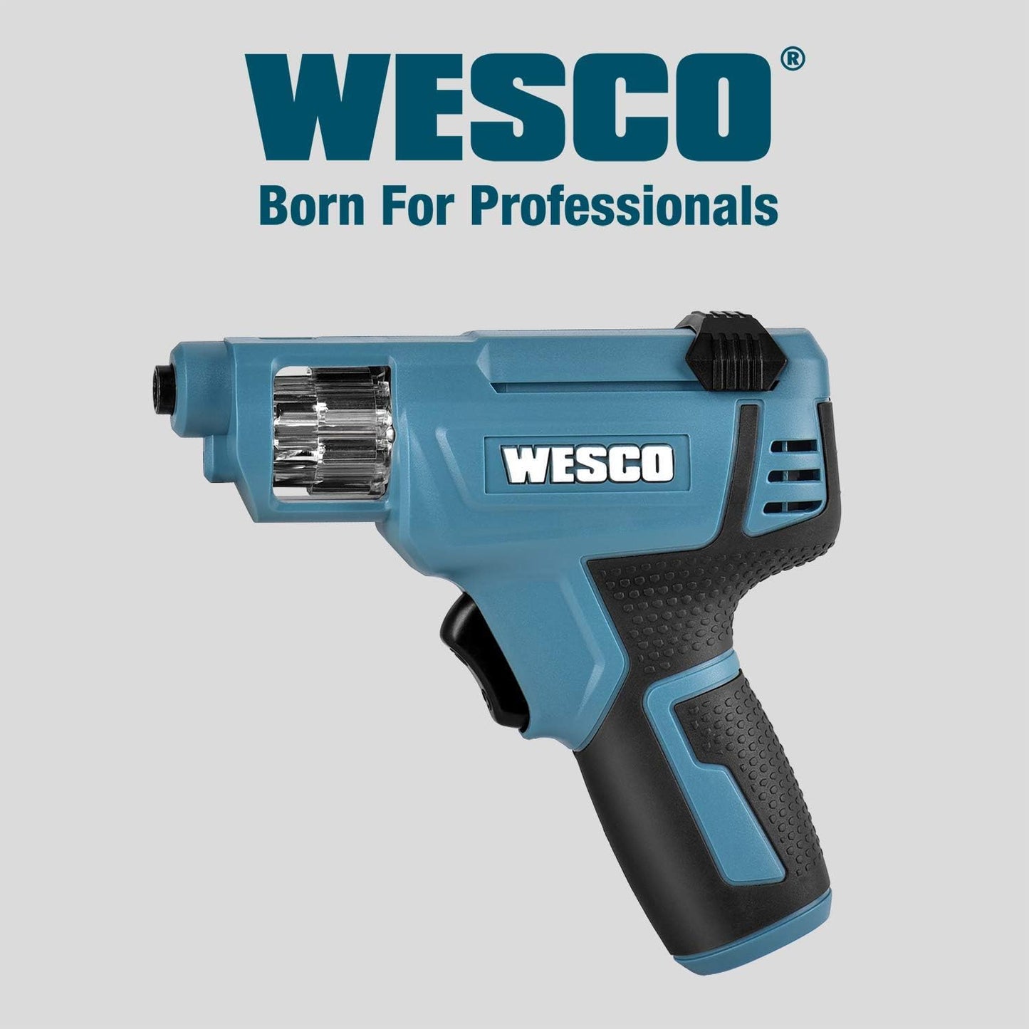 WESCO Tournevis Electrique, Visseuse sans Fil 3.6V Batterie Li-ion 1500mAh avec 6pcs Embouts de Vissage, Petit Léger, LED lumière, Changement de Embouts Pratique WS2013