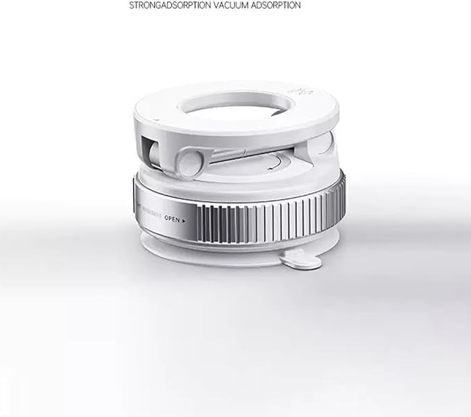 Support de téléphone, support de téléphone magnétique sous vide réglable à 360° Shopellox, support de téléphone mains libres pliable et rétractable pour maquillage/gymnase/miroir, adapté à tous les smartphones (noir)