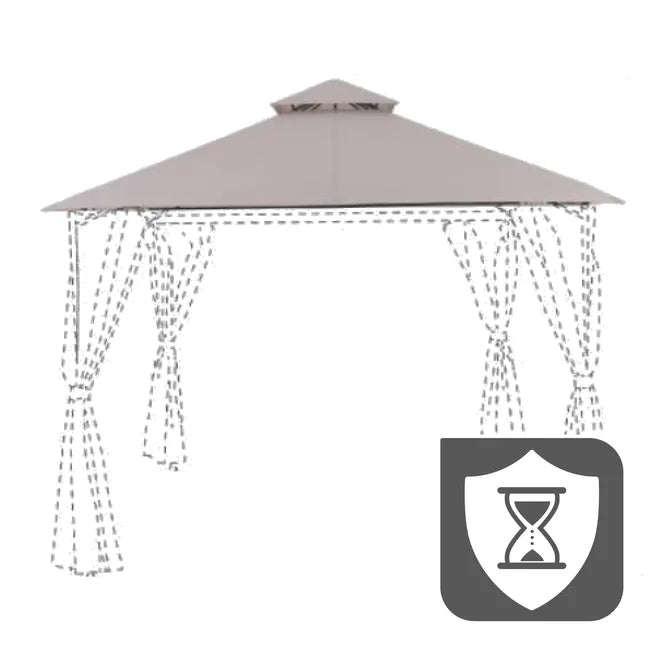 Store polyester Komo marron l.295 x L.398 cm