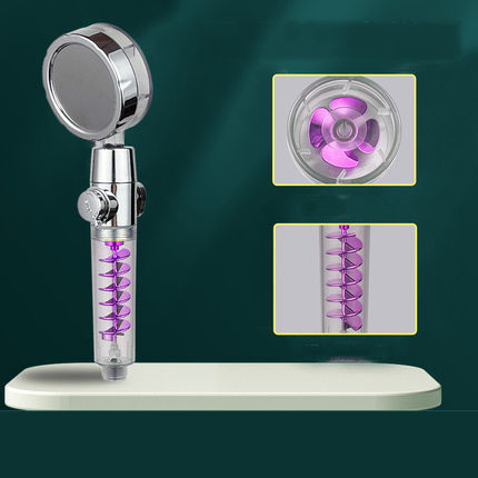Pommeau de Douche "Turbo-Flow" – Haute Pression, Hélice Rotative & Économie d'Eau