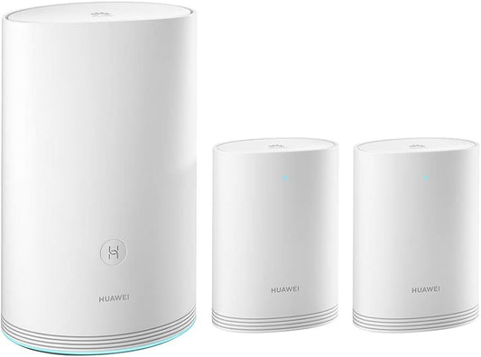 HUAWEI Wi-Fi Q2 Pro (1 Base + 2 Satellites) Système Hybride Maillé 5GHz et CPL Un Réseau Unique Plug & Play Faible Latence Gigabit Powerline Ports GE Optimisation Wi-Fi 5GHz