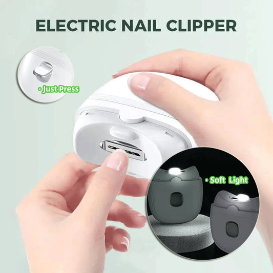 Coupe ongles électriques rechargeables automatique pour enfants Adultes Manucure Polissage avec lumière intégrée