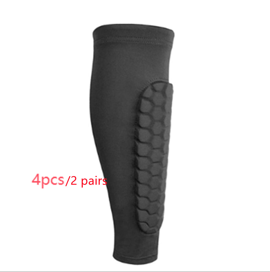 Protège-Tibia "Hexa-Shield" – Manchon de Compression Anti-Collision en Nid d'Abeille