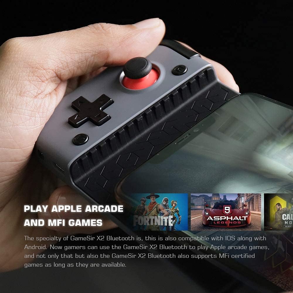 GameSir X2 Bluetooth Manette de Jeu sans Fil, Manette de Jeu Mobile pour Android 9.0 ou supérieur système, iOS 13 ou supérieur système, Xbox Cloud Gaming, GeForce Now etc.