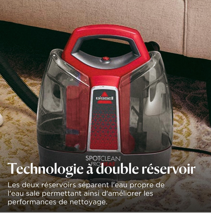 BISSELL SpotClean ProHeat, Shampouineuse Canapé, Moteur Puissant de 330W, Design Compact, avec Technologie HeatWave, Nettoyeur pour Tapis, Moquettes, Meubles, Tissus, Voiture & Plus Encore,