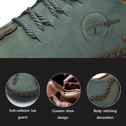 Chaussures en cuir décontractées pour hommes Mocassins athlétiques légers Chaussures à enfiler à la mode