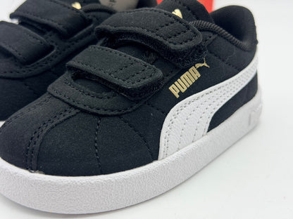 PUMA Mixte bébé Club II V INF Sneaker, Black White Gold, 21 EU