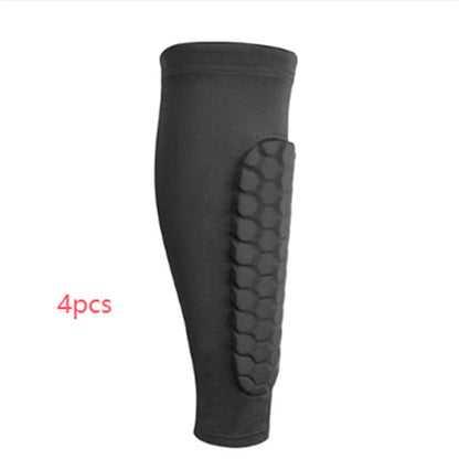 Protège-Tibia "Hexa-Shield" – Manchon de Compression Anti-Collision en Nid d'Abeille