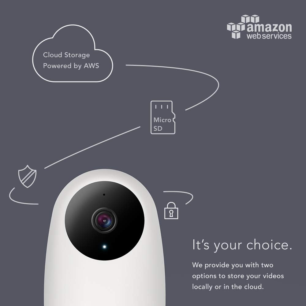 Caméra de Surveillance Nooie Moniteur pour Bébé, WiFi 1080P IP Caméra,Moniteur pour Animaux,Vision Nocturne,Détection de Mouvement,de Son,Audio Bidirectionnel pour Sécurité à la Maison