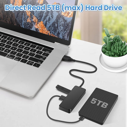 Hub USB 3.0 Multi USB 4 Ports 3.0 5Gbps Adaptateur Portable Multi Data Hub avec Câble de 30mm Compatible pour Macbook/Mac Pro/Mini/iMac/Surface Pro/XPS/Notebook PC, Plug-et-Play