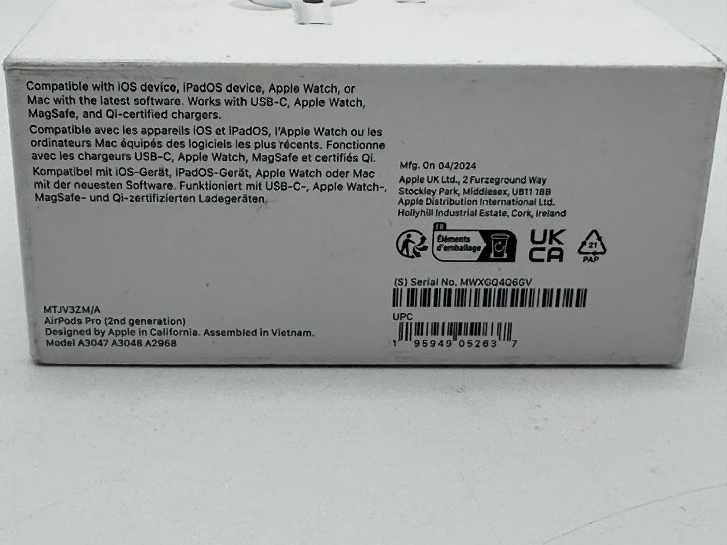 Apple AirPods Pro 2 Écouteurs sans Fil, Casques et écouteurs Bluetooth, Réduction Active du Bruit, Appareil auditif, Mode Transparence, Audio Spatial personnalisé, Son Haute-fidélité, Recharge USB-C ( origine Apple garantie)