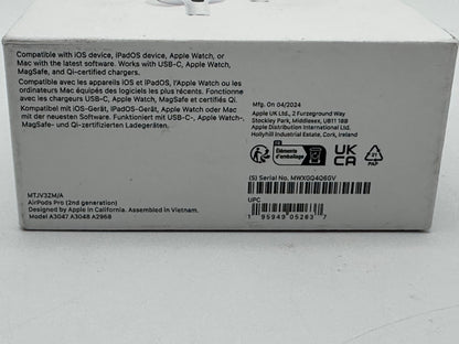 Apple AirPods Pro 2 Écouteurs sans Fil, Casques et écouteurs Bluetooth, Réduction Active du Bruit, Appareil auditif, Mode Transparence, Audio Spatial personnalisé, Son Haute-fidélité, Recharge USB-C ( origine Apple garantie)
