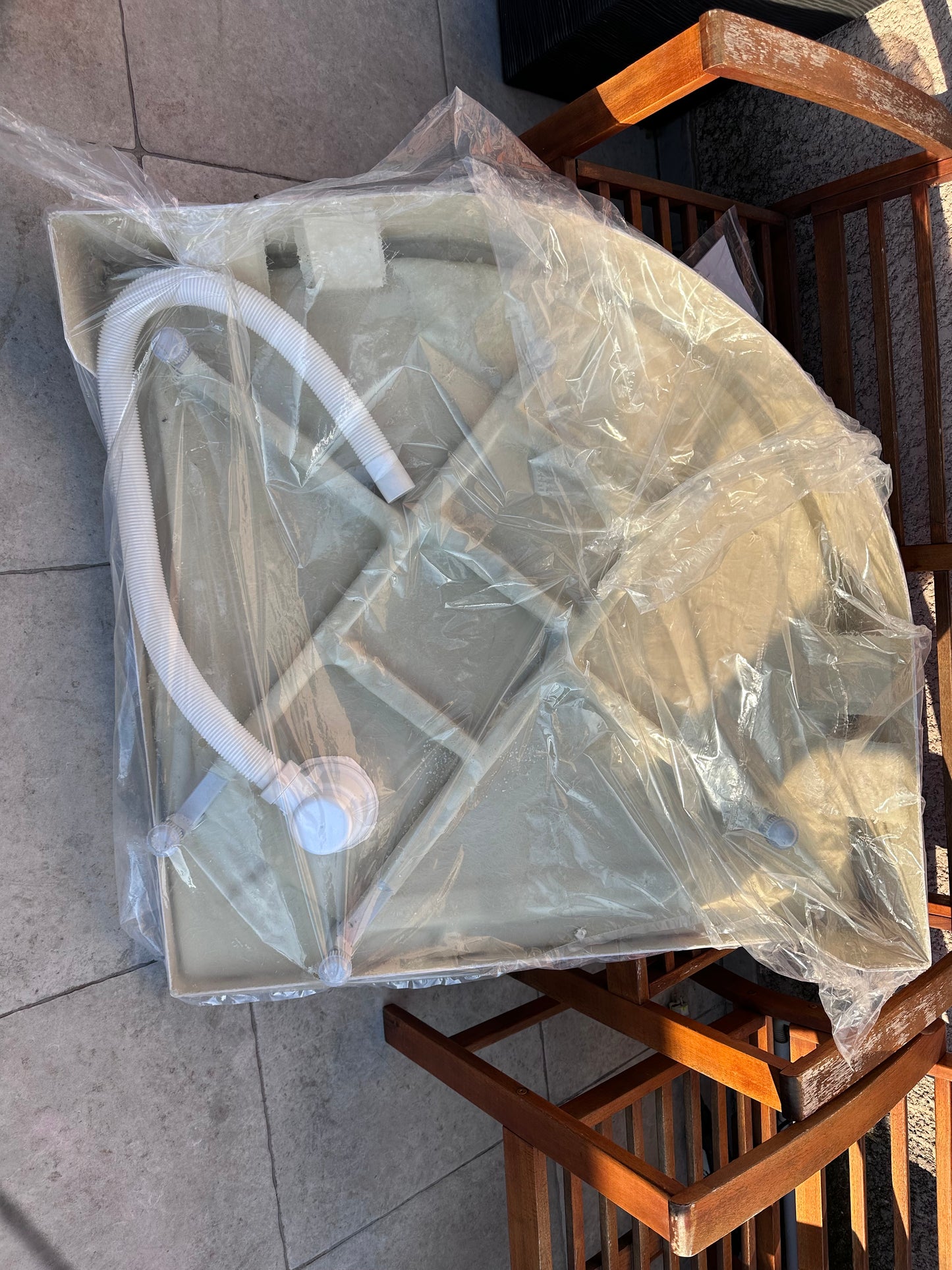 Receveur composante cab. 1/4 de cercle, blanc L.90 x l.90 cm