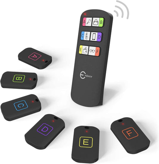 Esky Key Finder, détecteur de clés sans fil avec 6 récepteurs, RF Object Finder, Article Tracker, Animal de compagnie Tracker, Portefeuille Tracker, Bonne idée pour retrouver vos objets perdus
