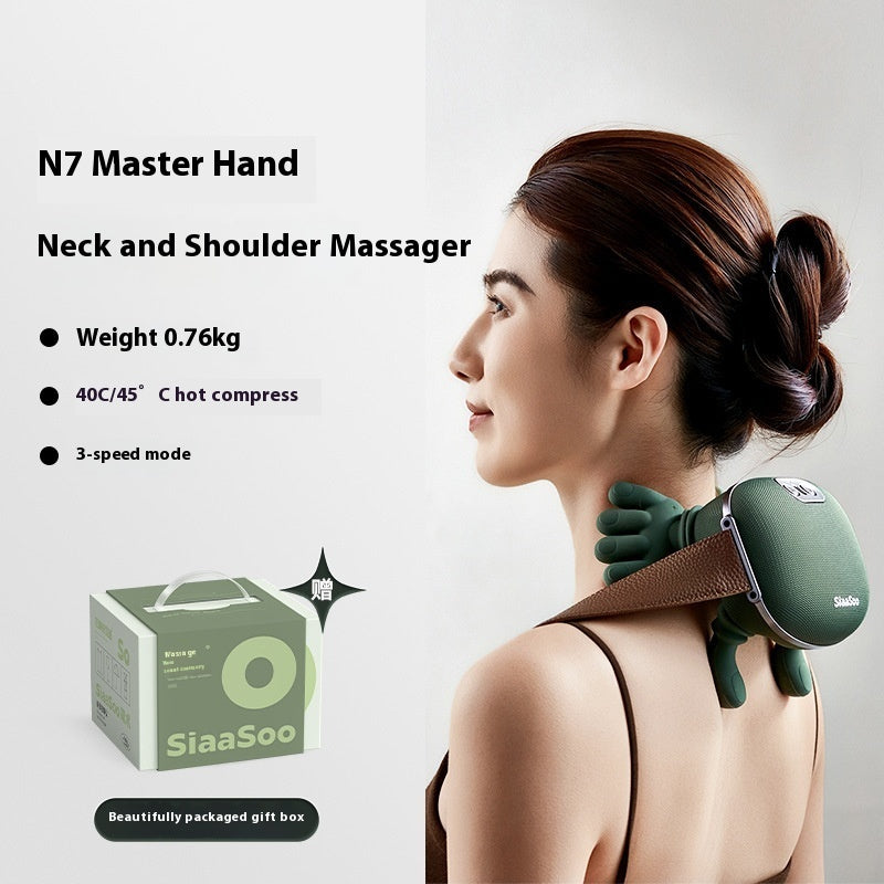 Masseur Cervical "Mains de Soie" – Technologie de Pétrissage 4D & Thermothérapie