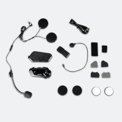 Ensemble Casque Intégral Course Raider Noir Mat + Intercom + Visière Teintée neuf