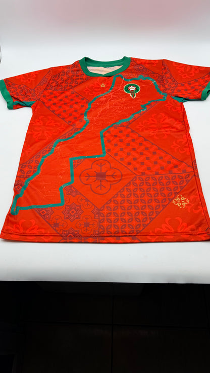 Maillot du Maroc rouge taille L ( taille petit (S) )