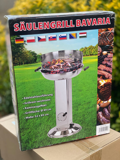 Barbecue sur Pied entièrement en Acier Inoxydable neuf