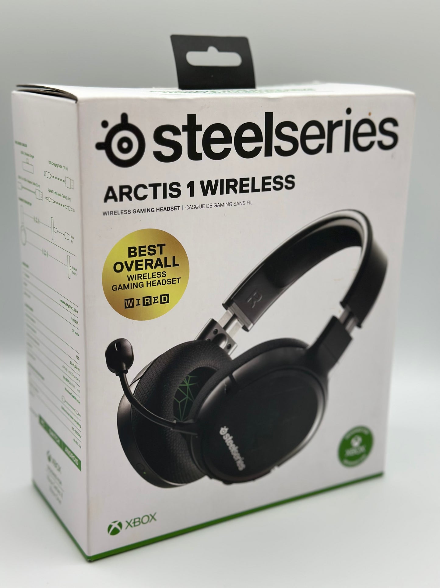 SteelSeries Arctis 1 Wireless pour Xbox - Casque de jeu sans fil - USB-C sans fil - Microphone Clearcast amovible - Pour Xbox, PS4, Nintendo Switch, Android (Xbox Series X|S|One), Noir