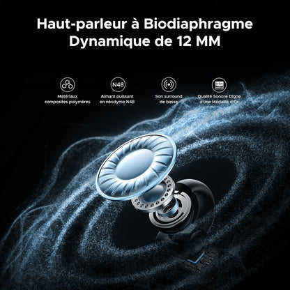 UGREEN Écouteurs Bluetooth sans Fil Sport Casque à Conduction osseuse Antibruit Oreillette Bluetooth 5.4 30H USB C Charge étanche à l'eau Niveau IPX5 pour Running Natation Cyclisme Noir https://amzn.eu/d/2k7DERa