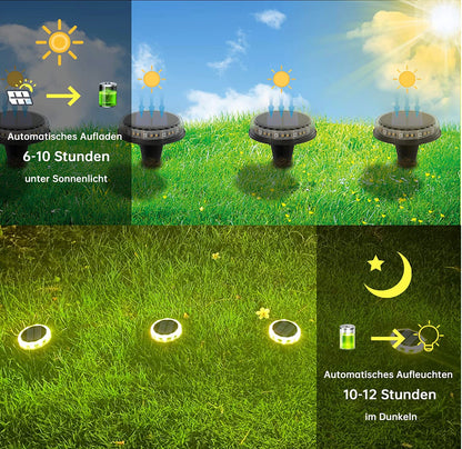 Spots solaires avec télécommande 30 LED RGB avec 21 changements de couleur pour jardin (2pieces)