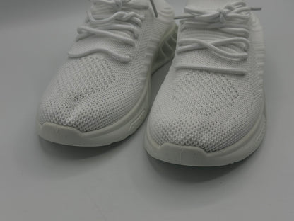 Semelles intérieures en dentelle pour homme - Maille souple - Couleur tendance - Chaussures de sport décontractées respirantes et solides - Pour la course à pied, blanc, 40