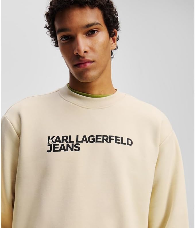 Karl Lagerfeld Jeans Regular Essential Logo Sweat Maillot de survêtement, Marron foncé, L Homme