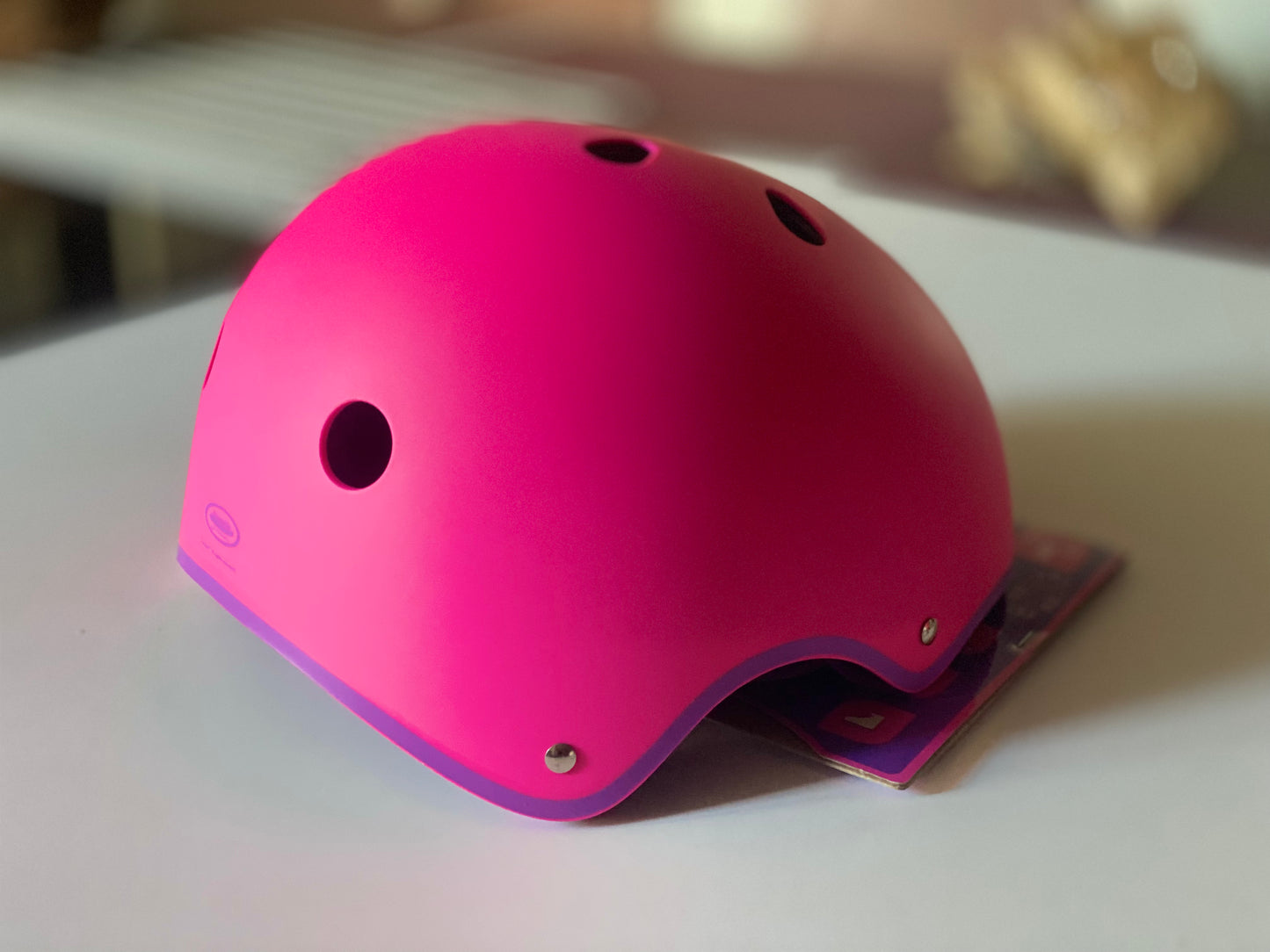 Casque Rose bol taille S (53/55cm) - Rose - Mousse Polyuréthane - Sangles Polyester
