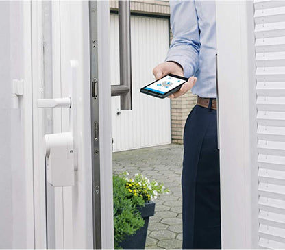 Serrure de porte intelligente Bluetooth, blanche, 5,6 x 5,2 x 11,4 cm neuf