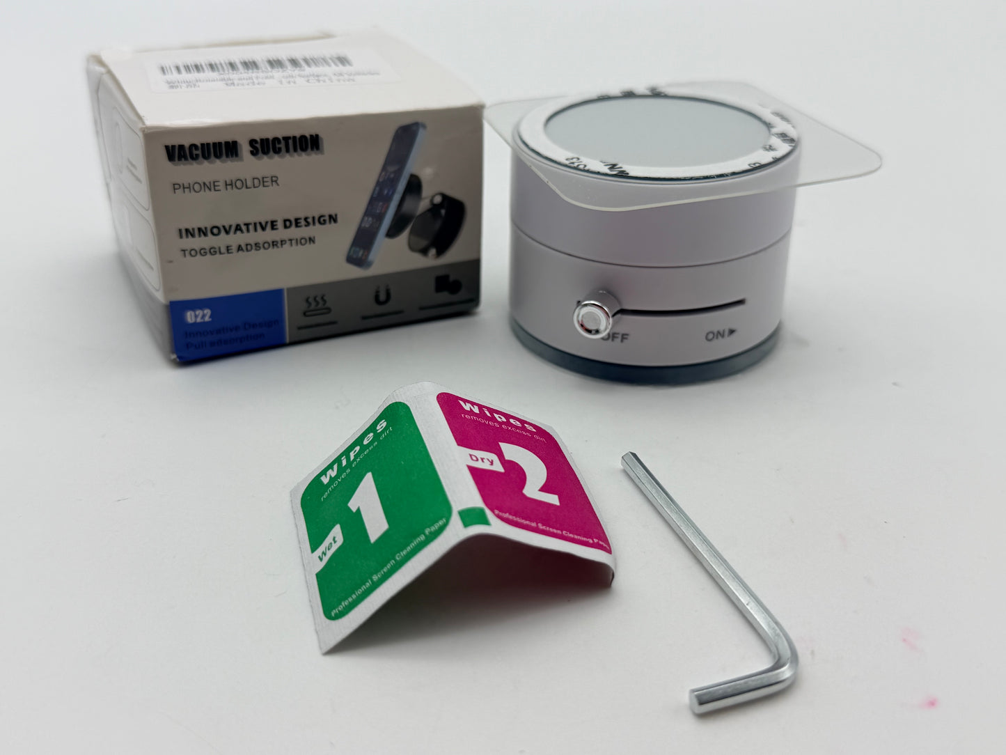 Support de téléphone magnétique pliable et rotatif blanc - Miroir de fitness magnétique robuste - Surface lisse - Pour tous les véhicules