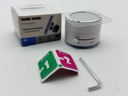 Support de téléphone magnétique pliable et rotatif blanc - Miroir de fitness magnétique robuste - Surface lisse - Pour tous les véhicules