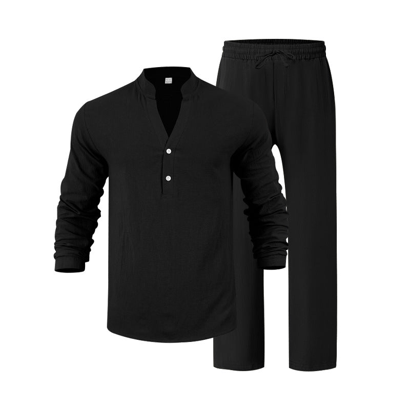 Ensemble "Zen-Linen" – Chemise Henley à Col en V & Pantalon Fluide – Look Relax & Respirant
La légèreté d'un souffle pour vos journées ensoleillées