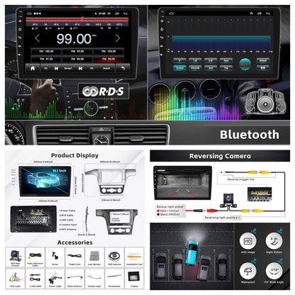 CAMECHO Android 11 Autoradio pour Volkswagen Passat 2012-2015, 2G+32G, Wireless Carplay Android Auto, 10.1" HD écran Double Din Bluetooth avec GPS HiFi Support FM RDS SWC + AHD Caméra de recule