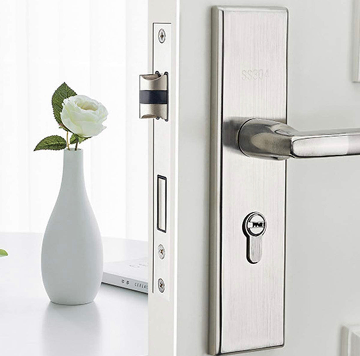 Sécurité à la maison de verrou de levier de levier de levier de dossier avant avant en aluminium durable en aluminium avec des clés