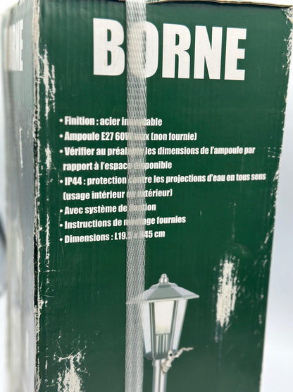 Borne d'éclairage jardin 45 cm